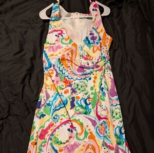 Colorful Patterned Sleeveless Dress